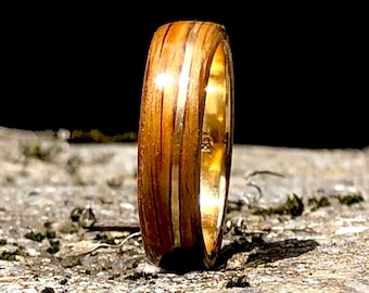 Whisky barrel ring, Far West Cowboy Ring, Whiskey Barrel Ring , Mens Wedding Ring, Whiskey Barrel Gifts, Whiskey Barrel, Oak Wood Ring,