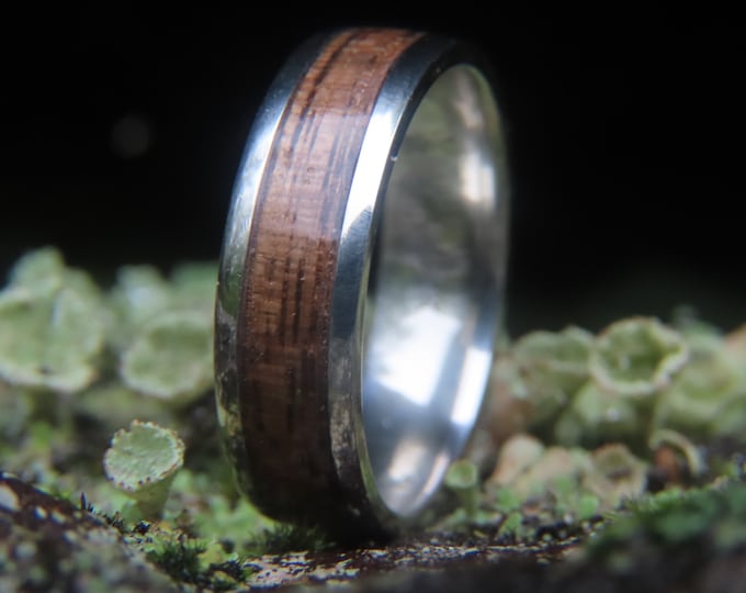 Wood and Gold Wedding Rings, Personalized Walnut Bands, Men's Wedding Bands, Women's Wedding Rings, Affordable