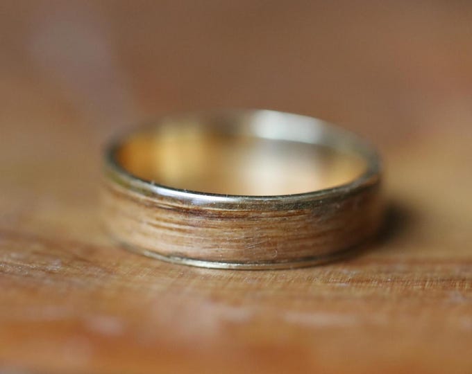14K Gold Vine Wood Ring, La Bague de la Route des Vins, Wood Band, Wooden Ring, Jewelry Gift, Rustic Elegance