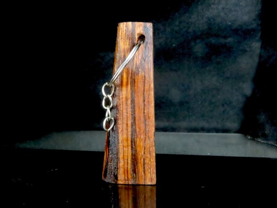 Wooden Zebrano Keychain, Handmade Key Holder, Wood Keyring, Gift for Him, Unique Keychain, Natural Wood Gift