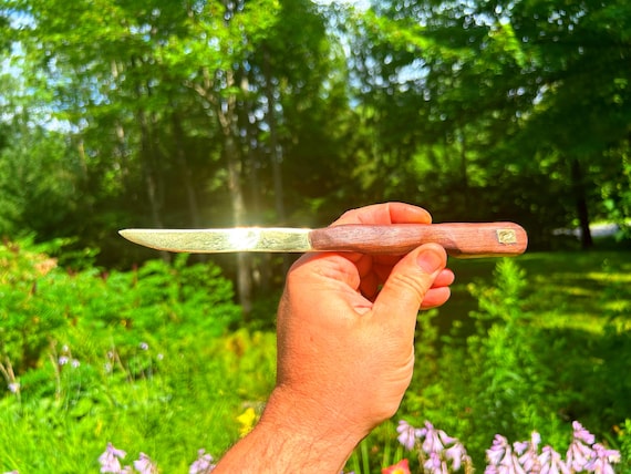 Brass Luxury Gold color letter Opener Knife 15CM, Canadian Brass made of Zinc and Copper, Ideal Men Gift, Wooden Knife, Kitchen Tools,