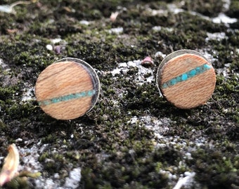 Turquoise Earrings, Turquoise Jewelry ,Wood Earrings for woman, Wooden Earrings, Natural Wooden Earrings, Wood earrings, Wooden Earrings,