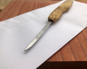 Gold Luxury Paper Knife, Mens Gift, Office Paper Knife, Cheese Knife, Recycled Wood Paper Knife
