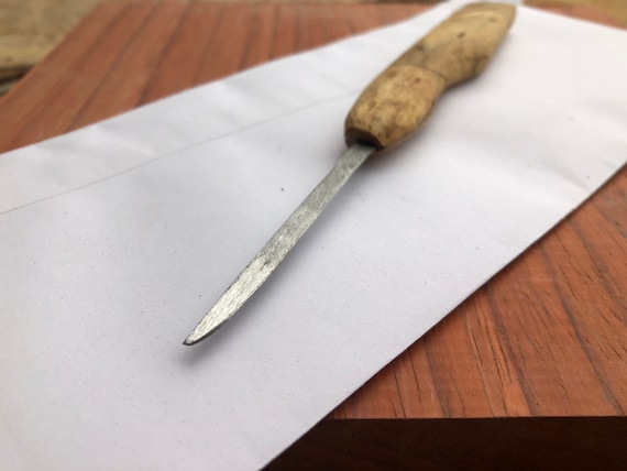 Gold Luxury Paper Knife, Mens Gift, Office Paper Knife, Cheese Knife, Recycled Wood Paper Knife