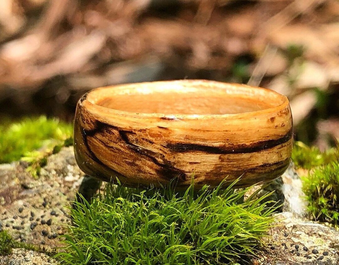 Splated Maple Wood Wood Ring, Wooden Ring, Nature Rings, , Wooden Rings ...
