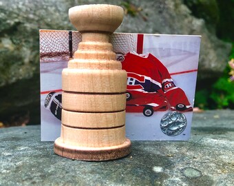 Miniature Stanley Cup, Wood RIng Box, Champion Hockey Ring Box, Awards Gift, Hockey Gift, Wooden RIng Box