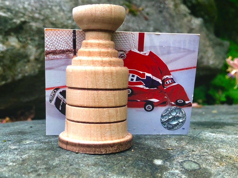 Miniature Stanley Cup, Wood RIng Box, Champion Hockey Ring Box, Awards Gift, Hockey Gift, Wooden RIng Box image 1