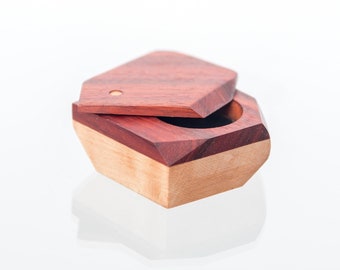 Wood Ring Box, Custom Ring Box, Wooden Box, Ring Box Velvet, Custom Wood Box, Small Wood Box, Wood Jewelry Box, Ring Box Wood, Ring Box