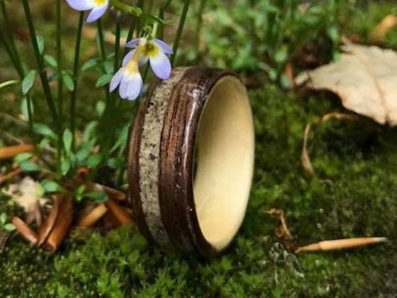 Central Park Concrete Custom Wood Rings, Rustic Ring, Rustic Engagement Ring, Ring Made Of Wood, Wood Anniversary Ring, Wood Rings