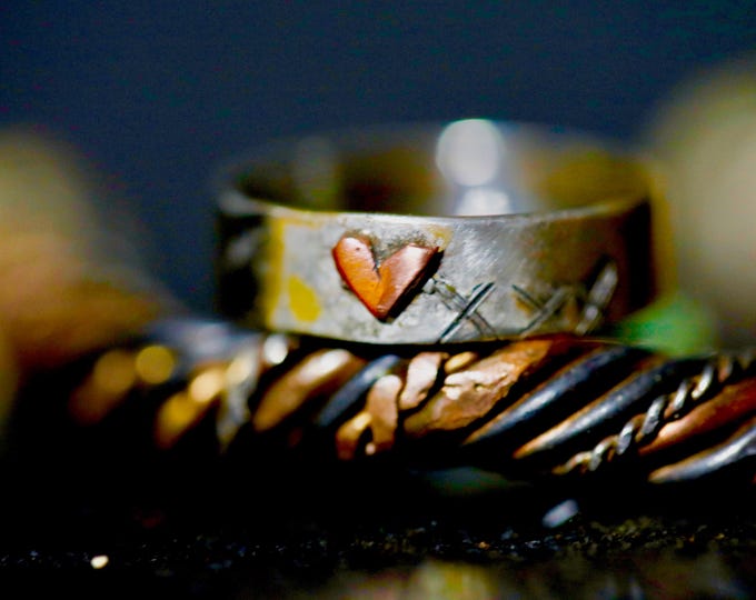 Minimalist 925 silver men engagement ring handmade in Canada