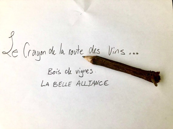 The Wine Route Pencil, Authentic Vineyard Wood La Belle Alliance Vineyard, wooden pencil, wooden pen, made in Quebec