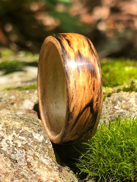 Splated Maple wood Wood ring, Wooden ring, Nature rings, , Wooden rings, Wood wedding band, Wood ring men, Wood rings, Wooden rings