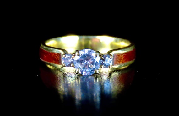 Moissanite Solitaire Ring in Mahogany Gold, Engagement Ring, Lab Diamond Ring, Moissanite Ring, Gift for Her