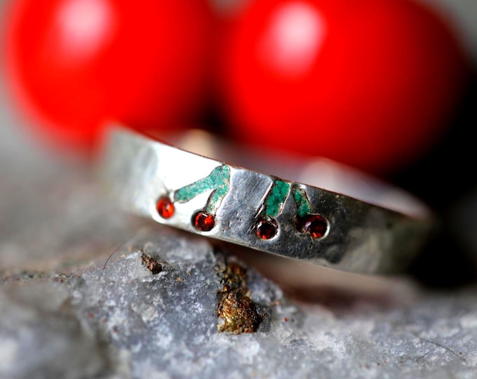 The Aphrodisiac Cherry Ring, QUEER Ring, LGBTQ+, Unique Wedding Band, Mens Wedding Band,