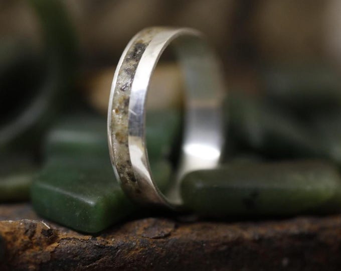 The Maori Greenstone - Silver Promise Ring, Handmade Silver Ring, Silver Ring for Men, Personalized Silver Ring, Solid Silver Men's Ring