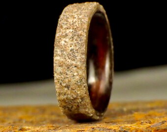 Sand Paper Wood Worker Ring, Mens Ring, Sand, Ring, Papersand Ring, Wood artwork ring, Wooden Band, Wedding ring, Made in Canada