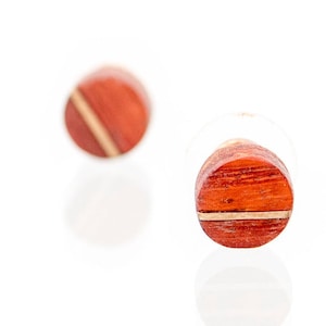 Gold & Padauk Wood Earrings for woman, Jewelry, Wooden Earrings, Natural Wooden Earrings, Wooden Earrings, Bridesmaid jewelry, Montréal