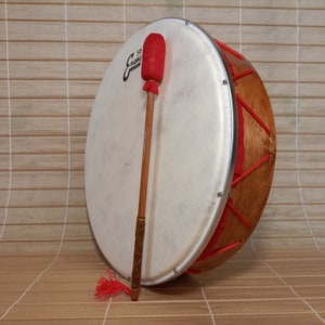 Vegan Drum 18'' with stick & muffler gift drum bag image 9