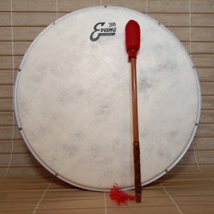 Vegan Drum 18'' with stick & muffler gift drum bag image 2