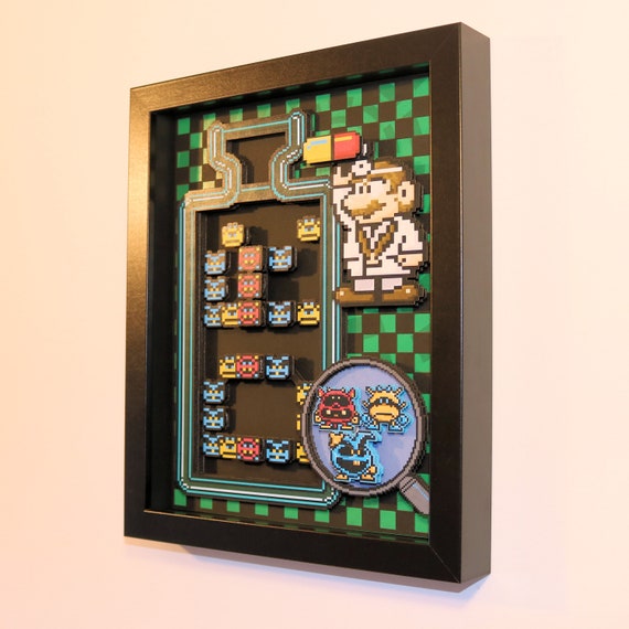 Dr. Mario Shadow Box 8"x10" Diorama