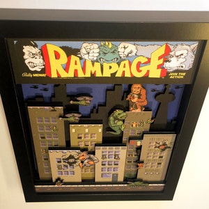 Rampage Arcade Game 3D Shadow Box image 3
