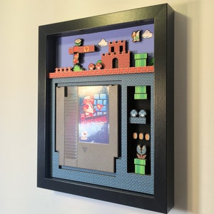 Super Mario Bros. Shadow Box Cartridge Holder 8"x10"