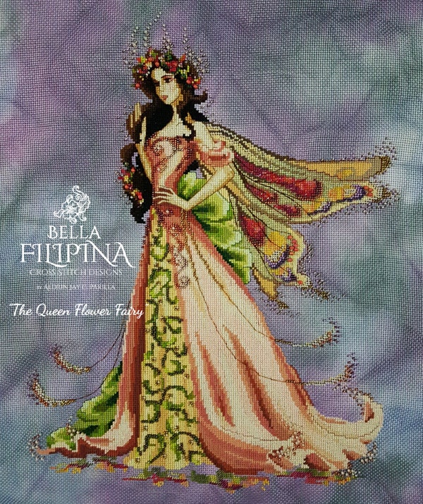 QUEEN FLOWER FAIRY by Bella Filipina Cross Stitch Designs Etsy