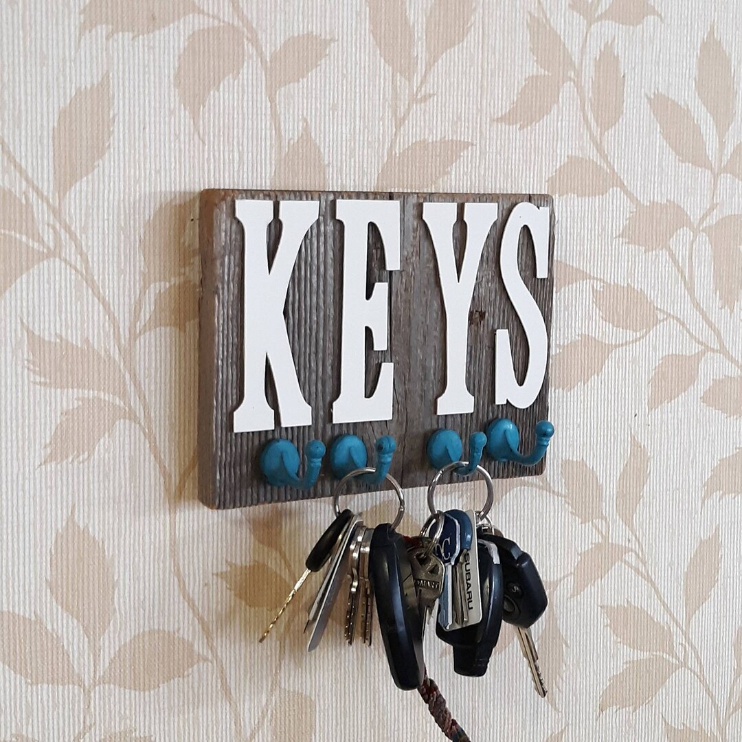 Barn Wood Wall Art KEYS Key Rack Etsy