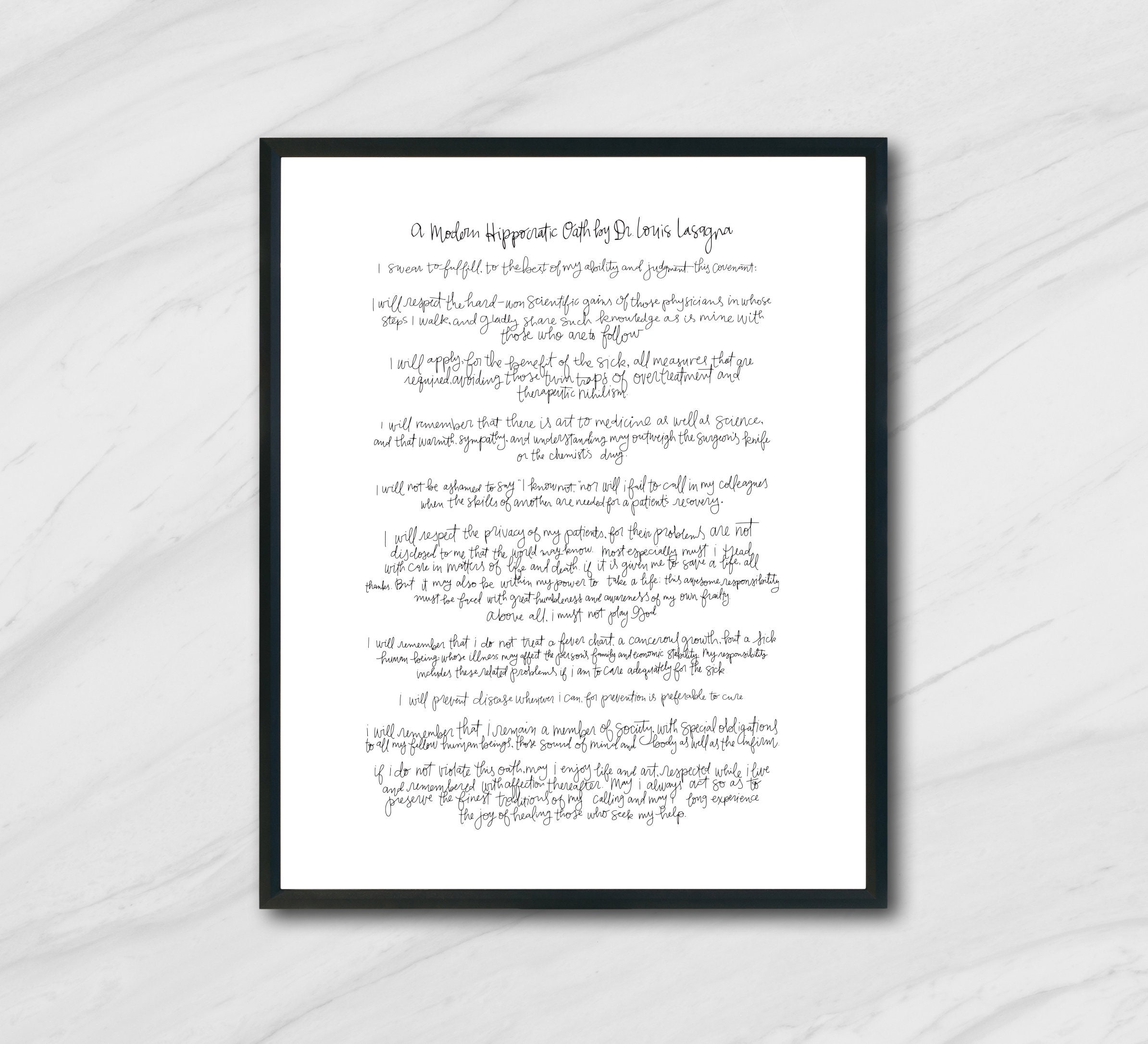 Hippocratic Oath Modern Instant Download / Printable - Etsy