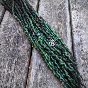 Swamp Witch Accent Set of Wool Dreadlocks