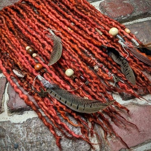 Cinnamon Spice Half Set of Wool Dreadlocks