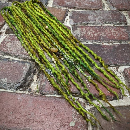 Indigo Goddess Accent Set of Wool Dreadlocks Etsy