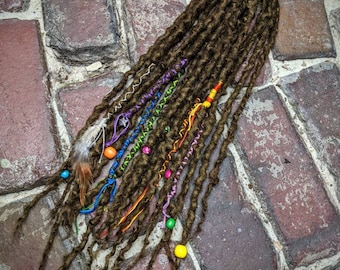 Festival Accent Set of Wool Dreadlocks