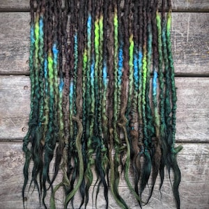 Sorceress of the Swamps Partial Set of Wool Dreadlocks