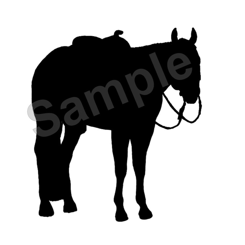 Pleasure Horse Without Rider Silhouette Image PNG File 300 Etsy