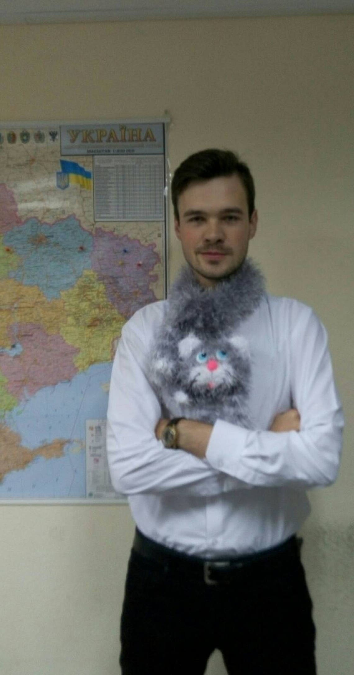 Funny Cat Scarf Soft Scarf Animal Scarf Knit Scarf Funny Scarf Etsy