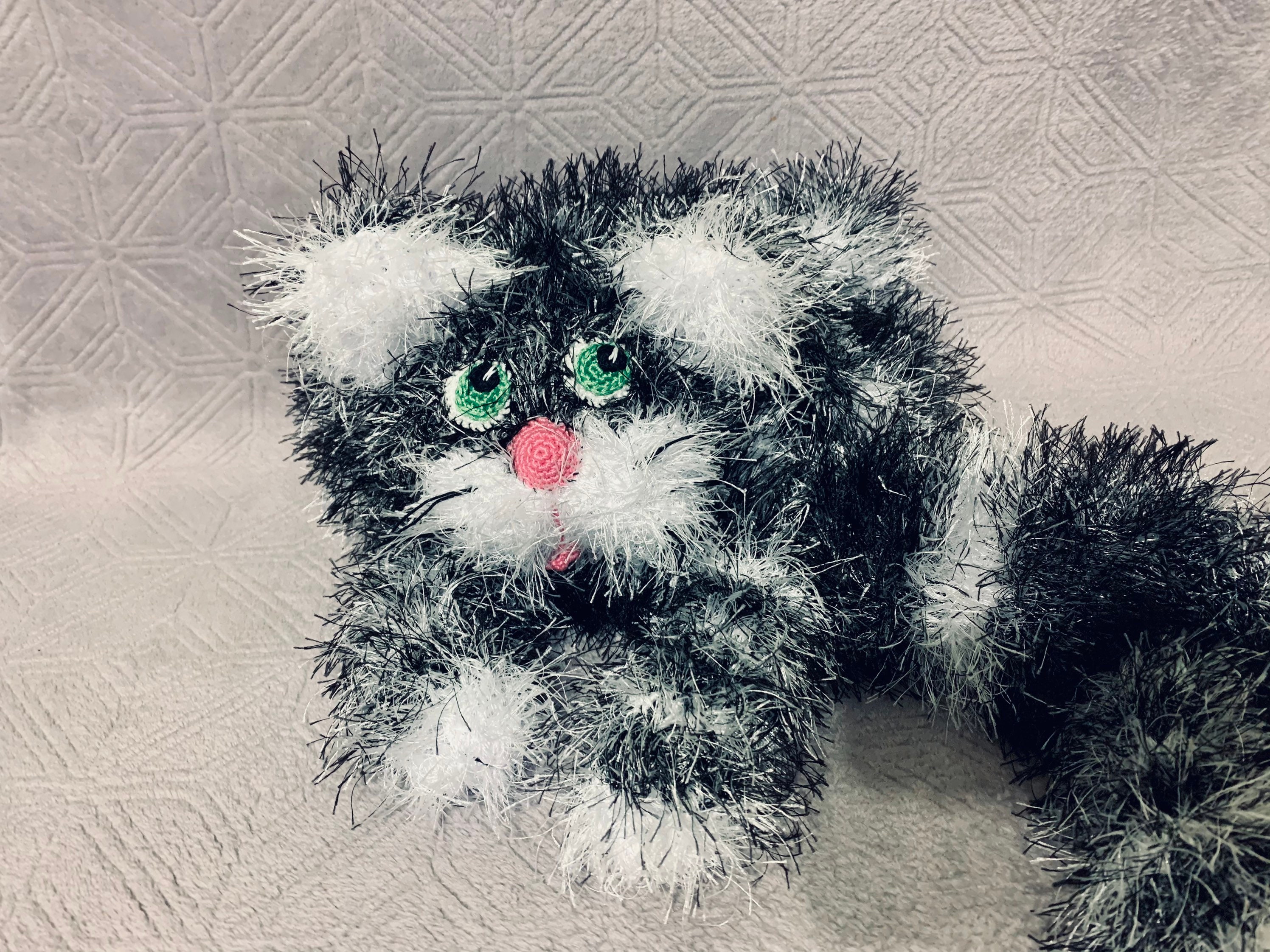 Tabby cat scarf funny Cat scarf soft scarf animal scarf knit Etsy