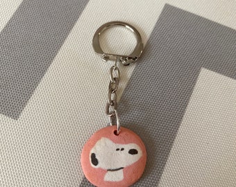 Snoopy Cookie Polymer Clay Keychain