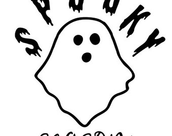 spooky season ghost SVG instant download