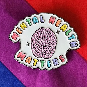 Mental health matters enamel pin