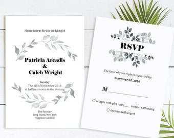 free rsvp template etsy