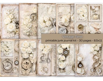 Carta da junk journal stampabile in stile vintage
