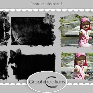 Photoshop Clipping Masks, Photographer Tools, Digital Photo Masks, Photo Clipping Masks, Scrapbooking tools, Photo Books mask