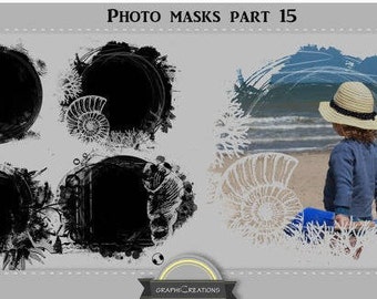 Photo Clipping Masks, Scrapbooking Tools (PNG Files)