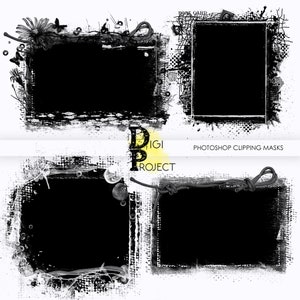 Photoshop Clipping Masks, Photographer Tools, Digital Photo Masks, Photo Clipping Masks, Scrapbooking tools, Photo Books mask