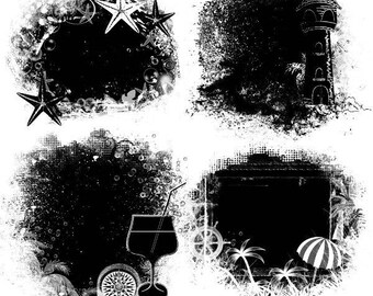 Photoshop Clipping Masks, Scrapbooking Photo Frames (PNG)