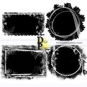 Photoshop Clipping Masks, Photographer Tools, Digital Photo Masks, Photo Clipping Masks, Scrapbooking tools, Photo Books mask