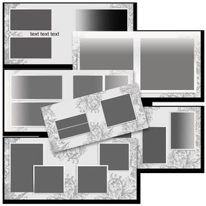 Classic photobook vol.4, PSD files, templates for photographers, clipping masks, 12x12, photoshop templates, photo album templates