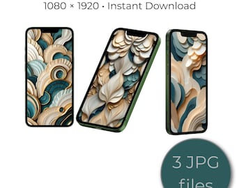Abstract 3D Phone Wallpaper | 1080x1920 Mobile Wallpapers | Universal Phone Backgrounds |  JPG Phone Wallpapers| Instant Digital Download