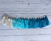 Shades of blue ombrè tissue Garland/ombrè/tissue paper/party decorations/decor